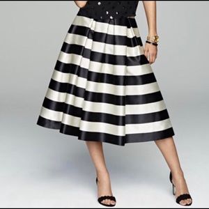 Eliza J Stripe Pleated Skirt Formal Party